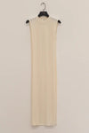 SWAYING/KNIT Silk Cashmere Back Slit Long Vest SW24SS1T17 White